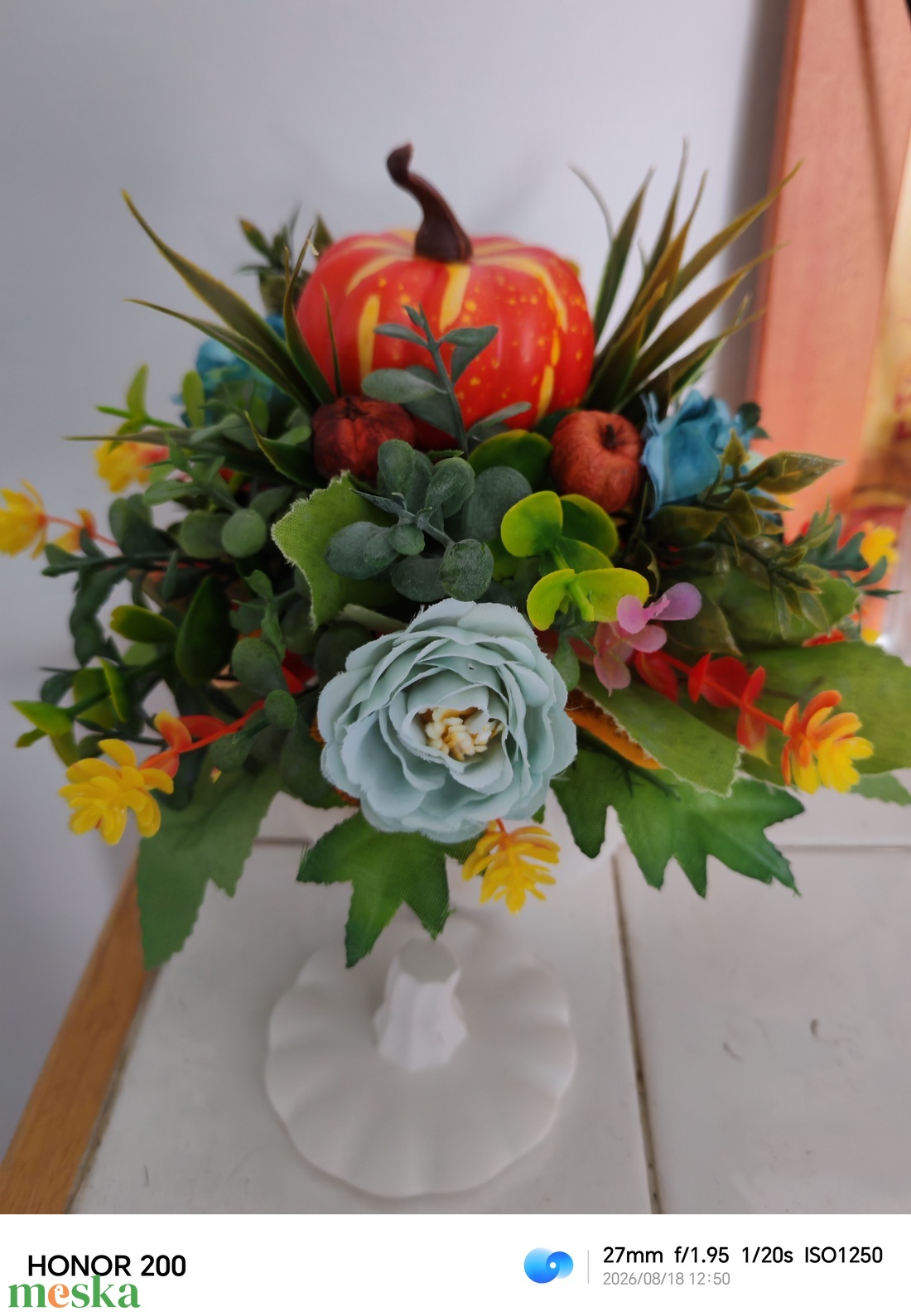 Őszi tökös asztali dísz  - otthon & életmód - dekoráció - halloween - halloweeni dekoráció - Meska.hu