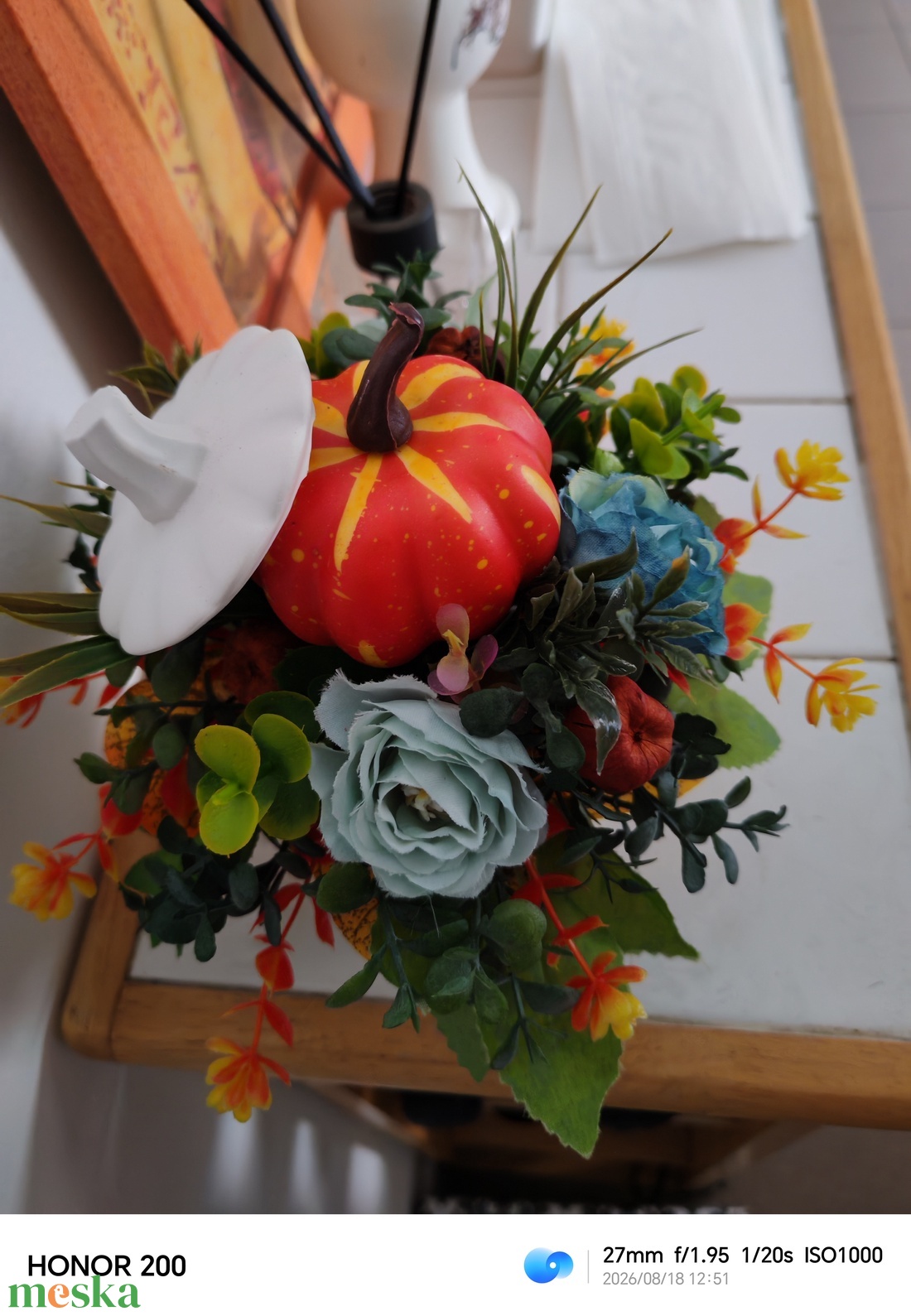 Őszi tökös asztali dísz  - otthon & életmód - dekoráció - halloween - halloweeni dekoráció - Meska.hu