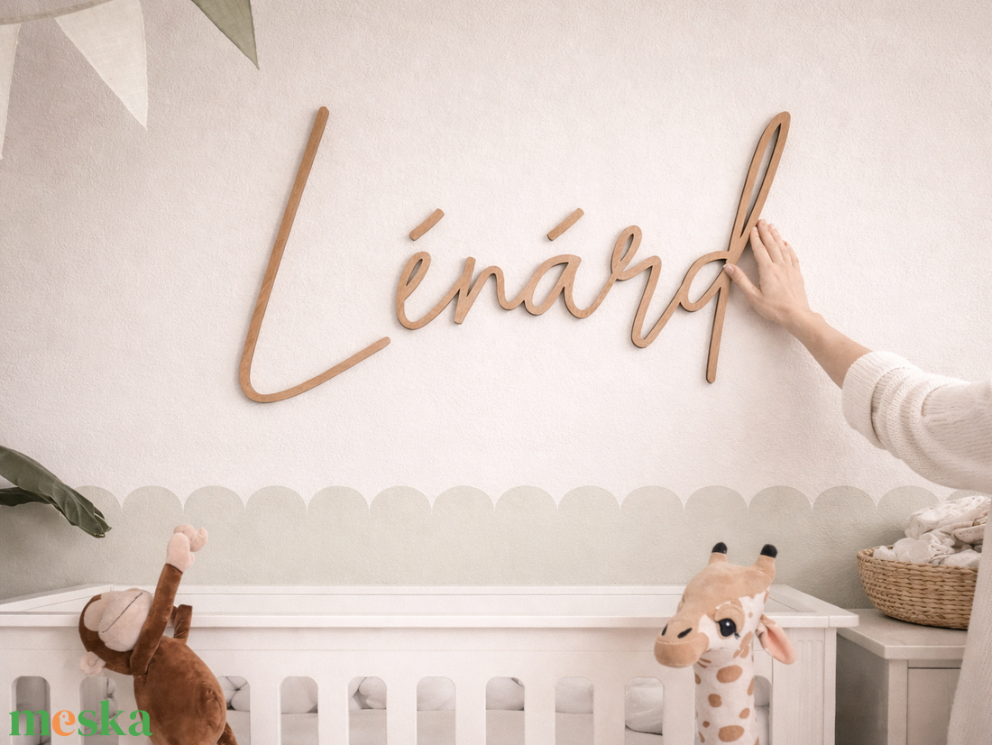 Nagy méretű fa névtábla - otthon & életmód - ház & kert - névtábla - Meska.hu