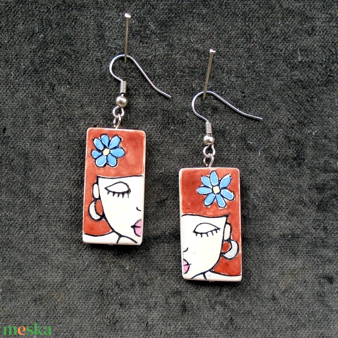  Kézműves lány lógó fülbevalók - ékszer - fülbevaló - lógó fülbevaló - Meska.hu
