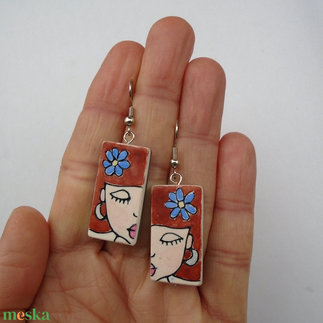  Kézműves lány lógó fülbevalók - ékszer - fülbevaló - lógó fülbevaló - Meska.hu