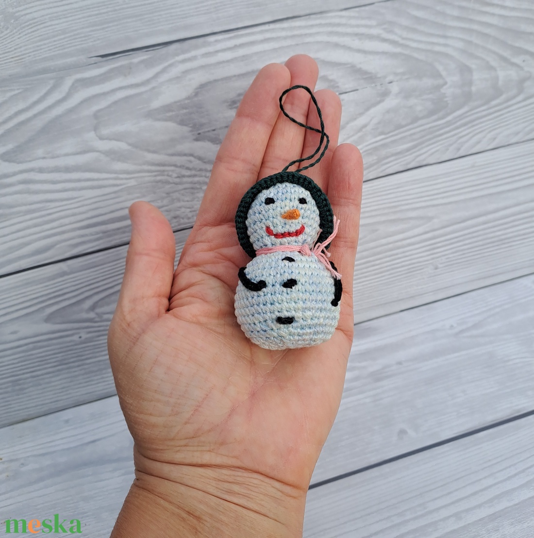 Horgolt mini hóember - - Meska.hu Horgolt mini hóember - - Meska.hu