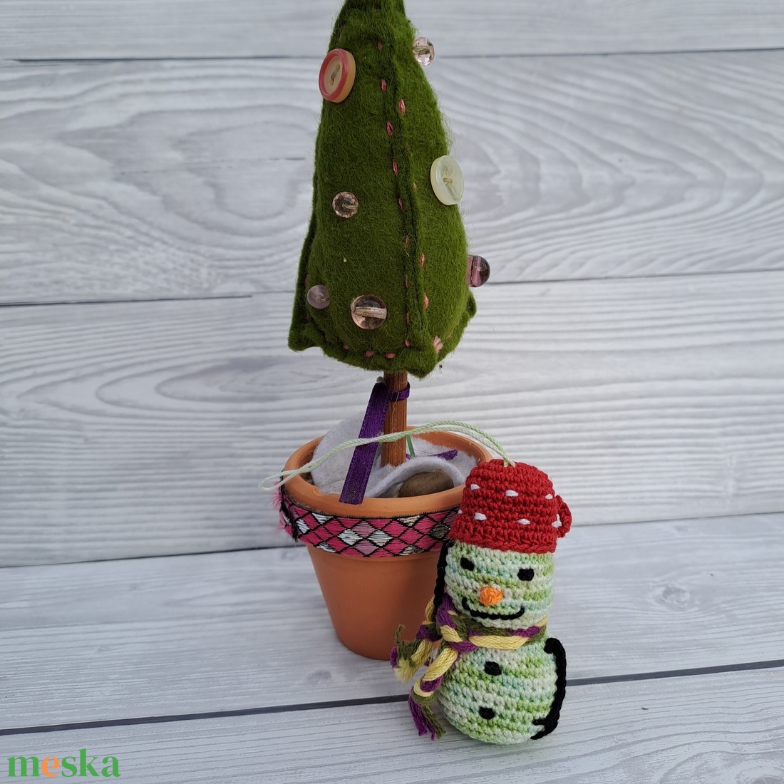 Horgolt mini hóember - - Meska.hu Horgolt mini hóember - - Meska.hu