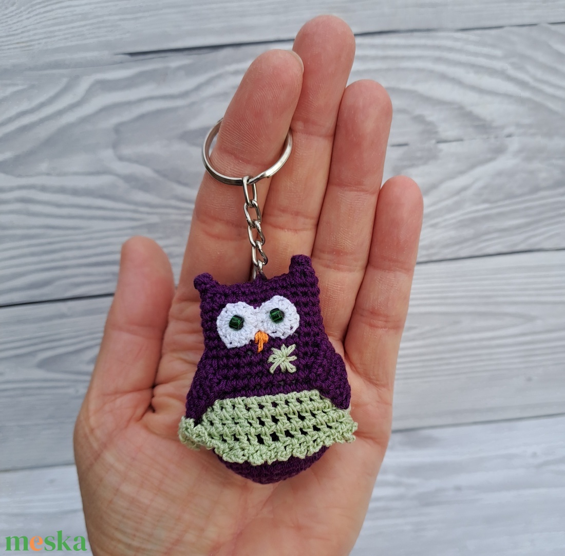 Horgolt mini bagoly kulcstartó - táska & tok - kulcstartó & táskadísz - kulcstartó - Meska.hu Horgolt mini bagoly kulcstartó - táska & tok - kulcstartó & táskadísz - kulcstartó - Meska.hu