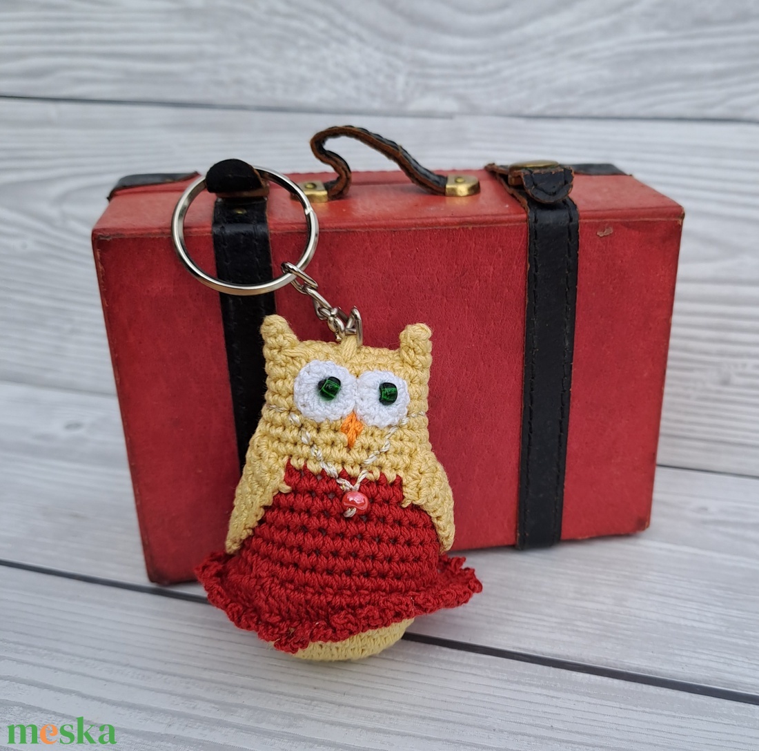 Horgolt mini bagoly kulcstartó - táska & tok - kulcstartó & táskadísz - kulcstartó - Meska.hu Horgolt mini bagoly kulcstartó - táska & tok - kulcstartó & táskadísz - kulcstartó - Meska.hu