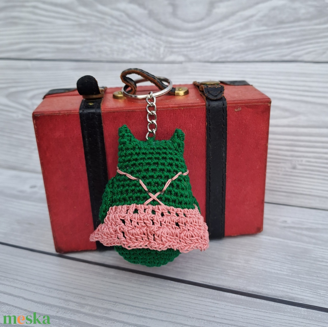 Horgolt mini bagoly kulcstartó - táska & tok - kulcstartó & táskadísz - kulcstartó - Meska.hu