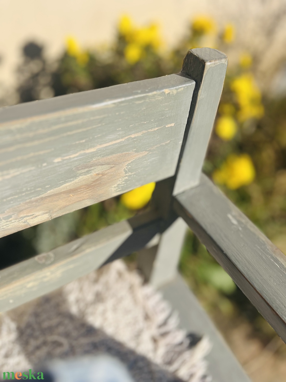 Vintage felújított karospad, lóca, népi pad, tároló láda, ülőpad, régiség - otthon & életmód - bútor - pad - Meska.hu