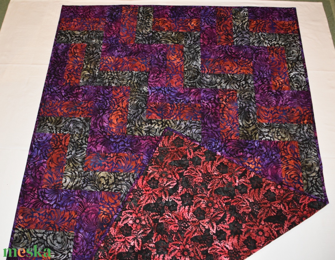 Rail fence quilt - otthon & életmód - lakástextil - felnőtt takaró, pléd - Meska.hu