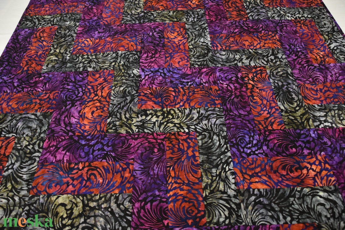 Rail fence quilt - otthon & életmód - lakástextil - felnőtt takaró, pléd - Meska.hu