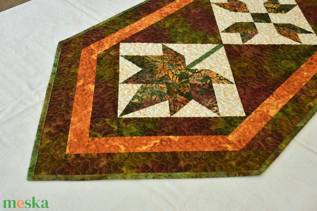 Leveles batik futó - otthon & életmód - konyhafelszerelés, tálalás - tálalás - terítő - Meska.hu Leveles batik futó - otthon & életmód - konyhafelszerelés, tálalás - tálalás - terítő - Meska.hu