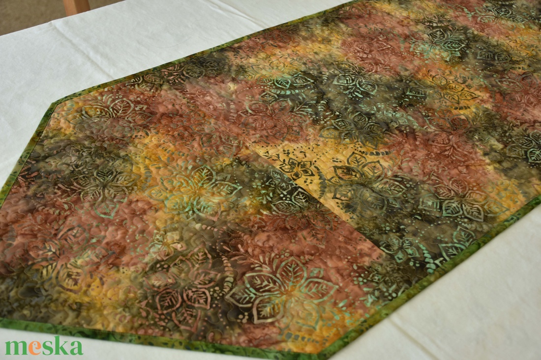 Leveles batik futó - otthon & életmód - konyhafelszerelés, tálalás - tálalás - terítő - Meska.hu Leveles batik futó - otthon & életmód - konyhafelszerelés, tálalás - tálalás - terítő - Meska.hu