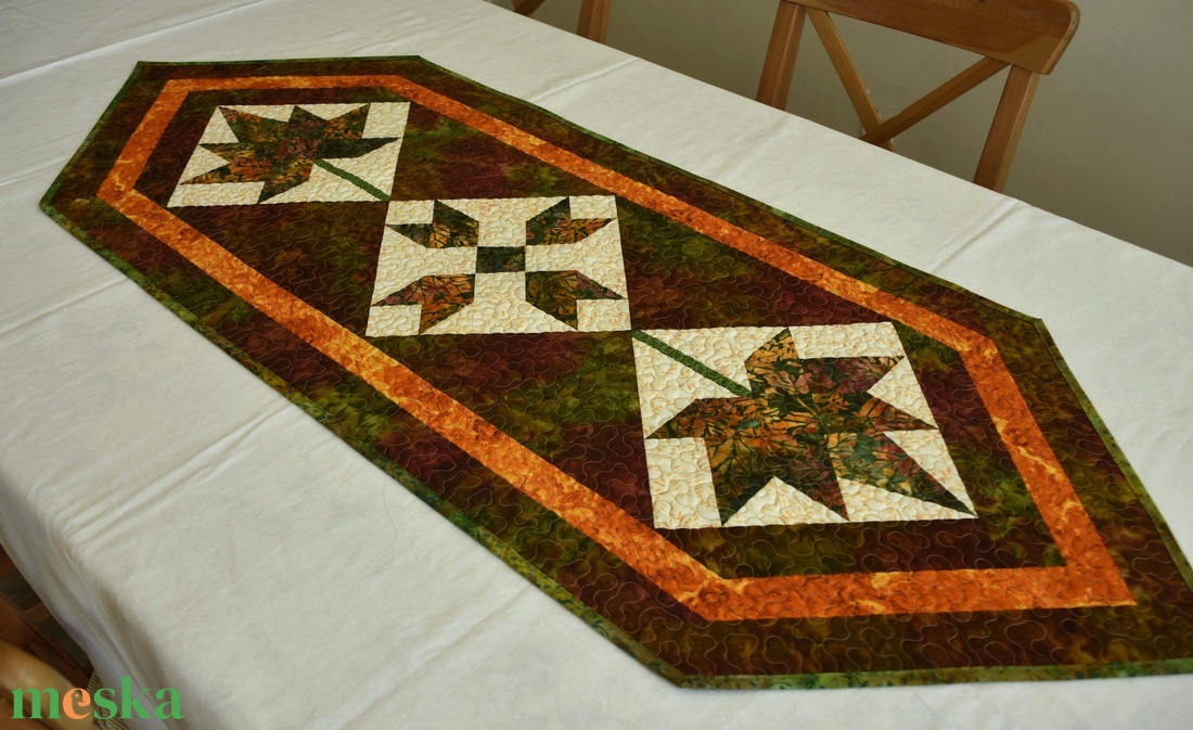 Leveles batik futó - otthon & életmód - konyhafelszerelés, tálalás - tálalás - terítő - Meska.hu Leveles batik futó - otthon & életmód - konyhafelszerelés, tálalás - tálalás - terítő - Meska.hu