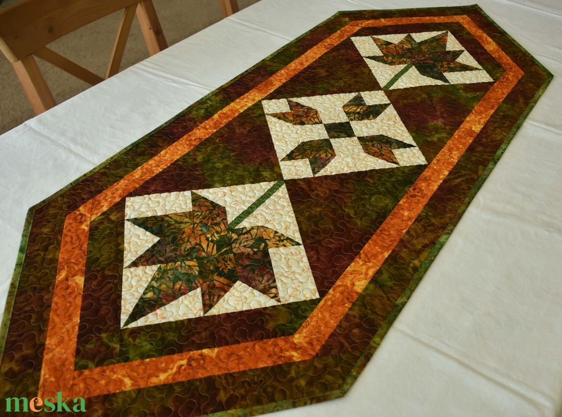 Leveles batik futó - otthon & életmód - konyhafelszerelés, tálalás - tálalás - terítő - Meska.hu Leveles batik futó - otthon & életmód - konyhafelszerelés, tálalás - tálalás - terítő - Meska.hu