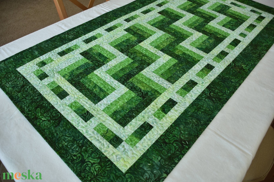 Zöld batik futó - otthon & életmód - konyhafelszerelés, tálalás - tálalás - terítő - Meska.hu Zöld batik futó - otthon & életmód - konyhafelszerelés, tálalás - tálalás - terítő - Meska.hu