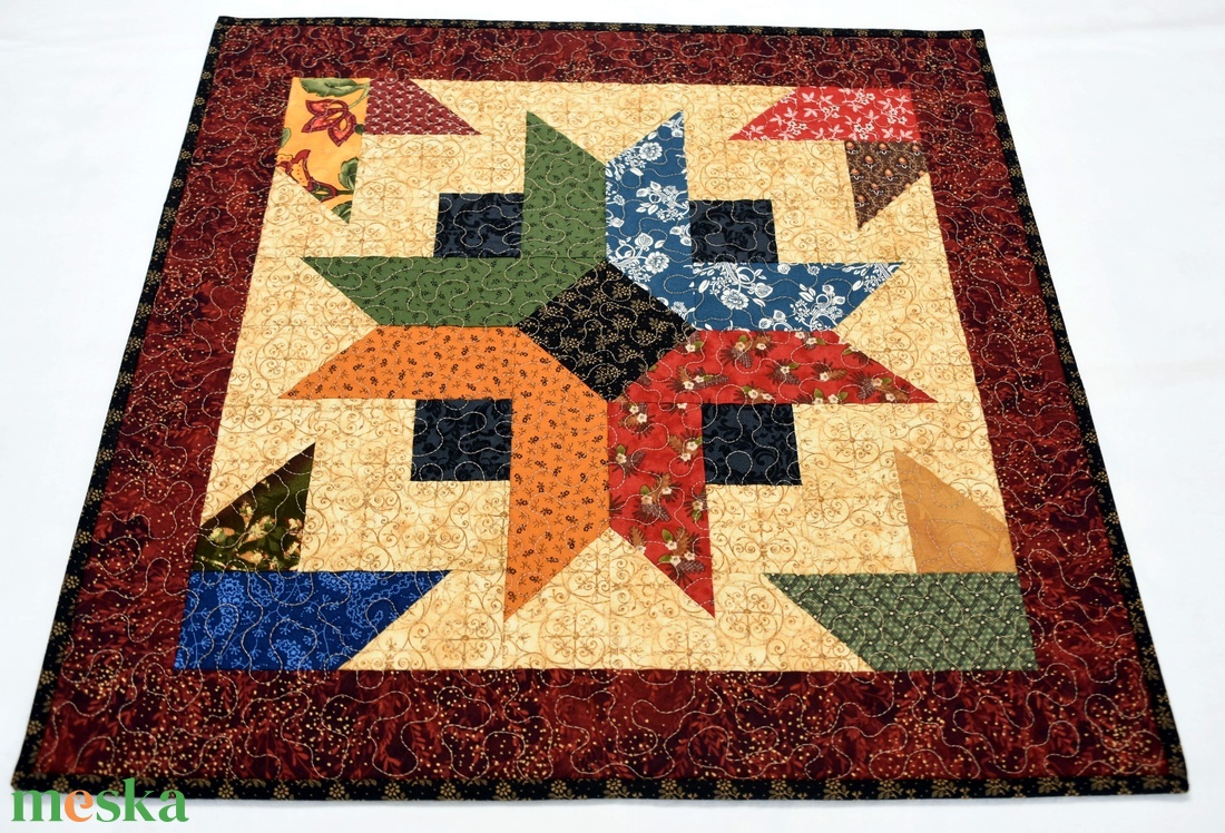 Patchwork csillag - otthon & életmód - konyhafelszerelés, tálalás - tálalás - terítő - Meska.hu