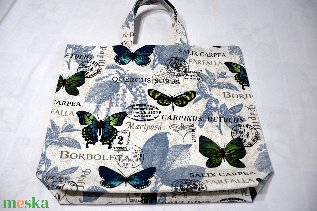 Vászon bevásárló táska - vintázs lepke mintás - táska & tok - bevásárlás & shopper táska - shopper, textiltáska, szatyor - Meska.hu Vászon bevásárló táska - vintázs lepke mintás - táska & tok - bevásárlás & shopper táska - shopper, textiltáska, szatyor - Meska.hu