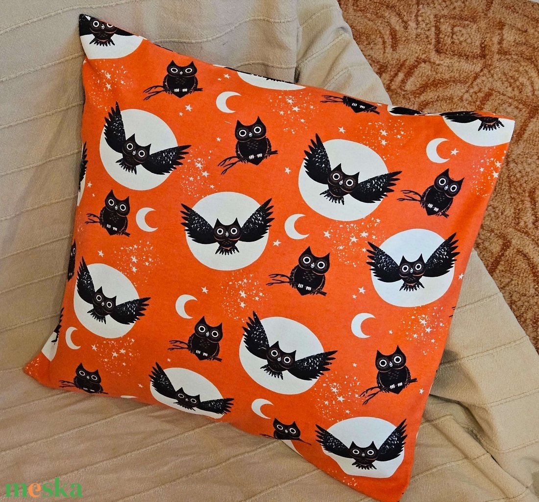 Halloween párnahuzat - Bagoly teliholdkor (Glow in the dark) - otthon & életmód - dekoráció - halloween - halloweeni dekoráció - Meska.hu Halloween párnahuzat - Bagoly teliholdkor (Glow in the dark) - otthon & életmód - dekoráció - halloween - halloweeni dekoráció - Meska.hu