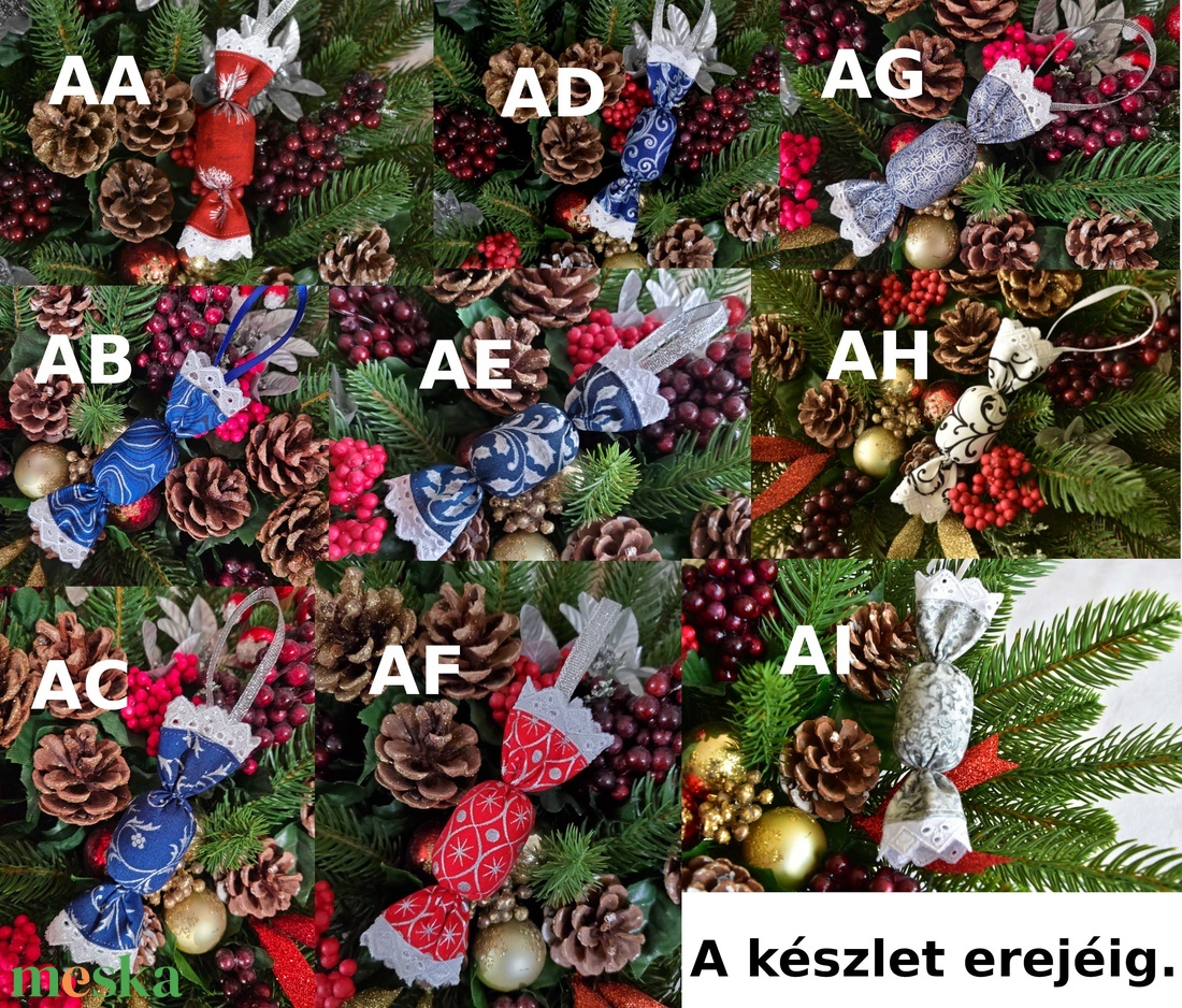 Vegyes szaloncukor 10db - előszezon vásár - karácsony - karácsonyi lakásdekoráció - karácsonyfadíszek - Meska.hu Vegyes szaloncukor 10db - előszezon vásár - karácsony - karácsonyi lakásdekoráció - karácsonyfadíszek - Meska.hu