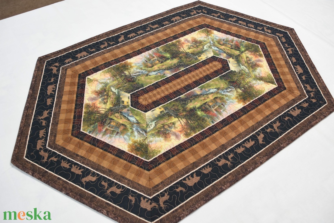 Őszi patak part futó - otthon & életmód - konyhafelszerelés, tálalás - tálalás - terítő - Meska.hu