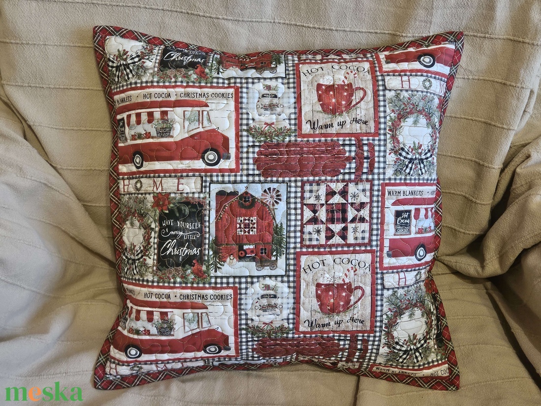 Karácsonyi párnahuzat pár - otthon & életmód - lakástextil - párna & párnahuzat - Meska.hu