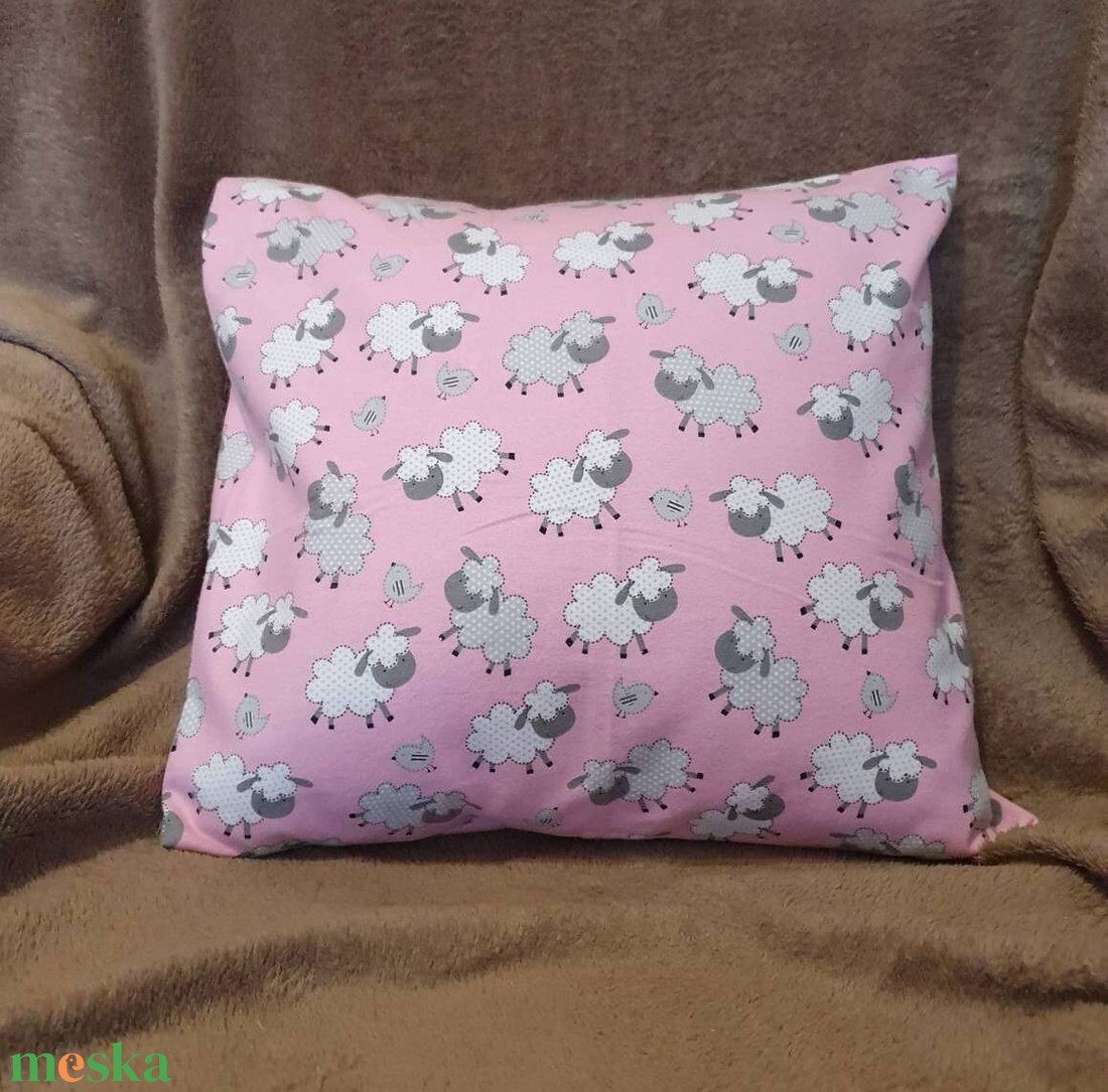 Rózsaszín báránykák párnahuzat - otthon & életmód - lakástextil - párna & párnahuzat - Meska.hu