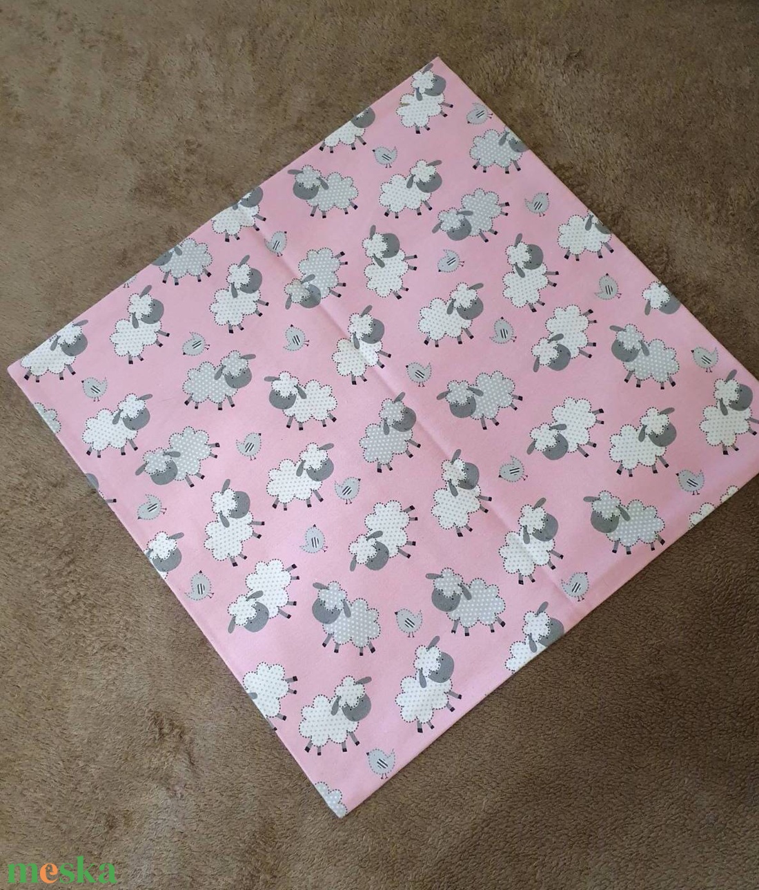 Rózsaszín báránykák párnahuzat - otthon & életmód - lakástextil - párna & párnahuzat - Meska.hu