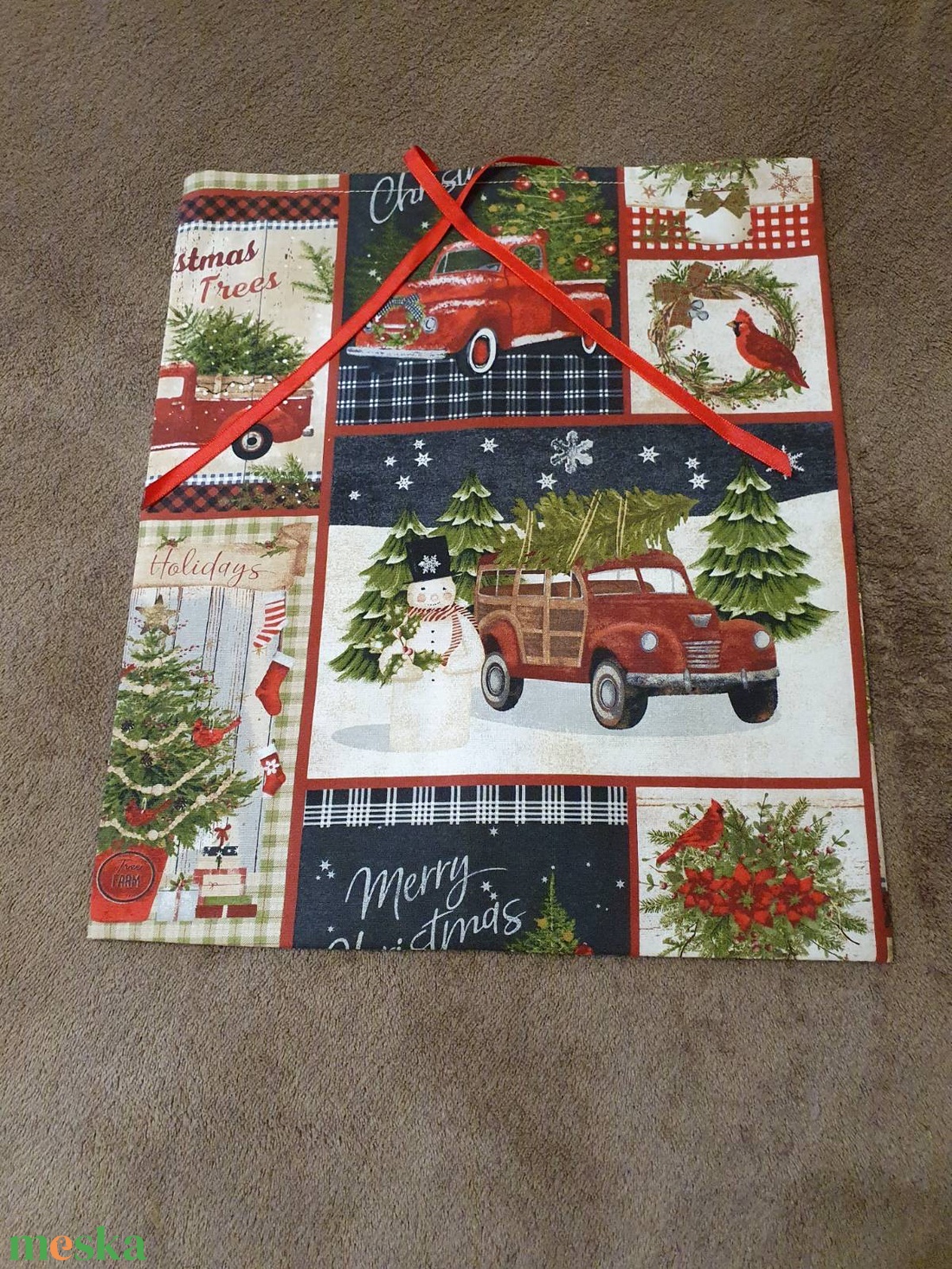 Zsákocska - karácsony - karácsonyi ajándékozás - karácsonyi ajándékcsomagolás - Meska.hu