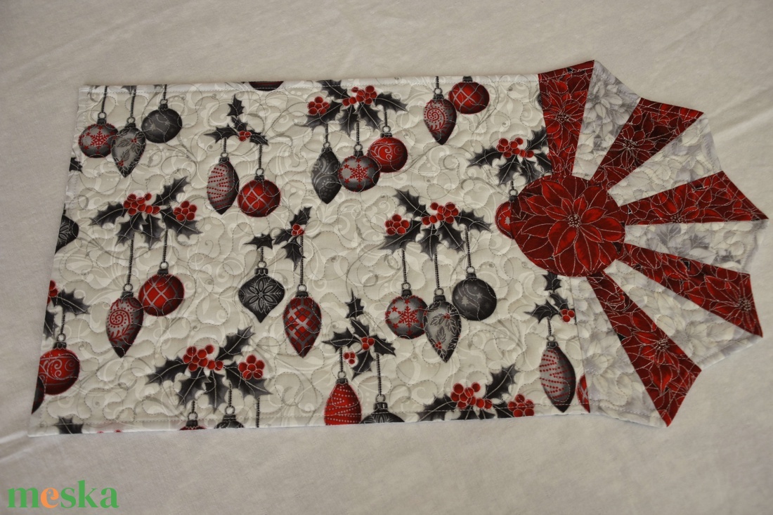 Karácsonyi mini terítő pár - karácsony - karácsonyi lakásdekoráció - ünnepi asztaldekoráció - Meska.hu