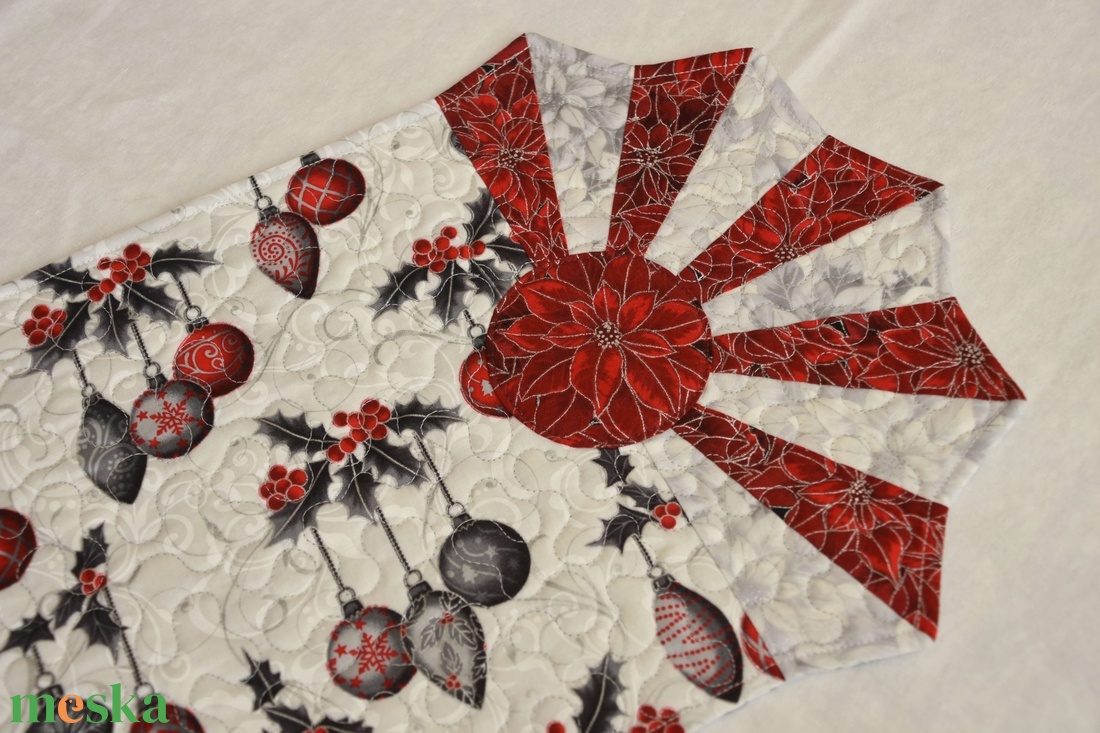 Karácsonyi mini terítő pár - karácsony - karácsonyi lakásdekoráció - ünnepi asztaldekoráció - Meska.hu