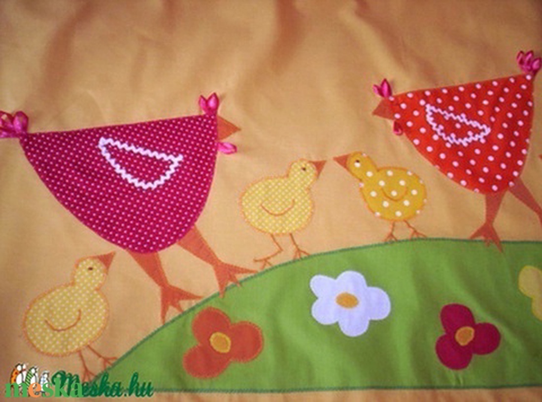 Tyúkanyós falvédő- Szerdán baba-mama klub!- rendelésre! - otthon & életmód - babaszoba, gyerekszoba - falvédő gyerekszobába - Meska.hu