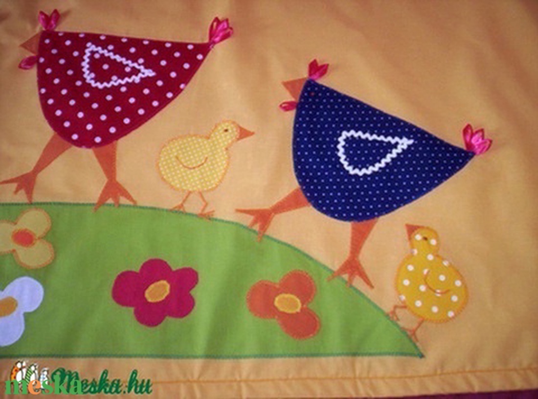 Tyúkanyós falvédő- Szerdán baba-mama klub!- rendelésre! - otthon & életmód - babaszoba, gyerekszoba - falvédő gyerekszobába - Meska.hu