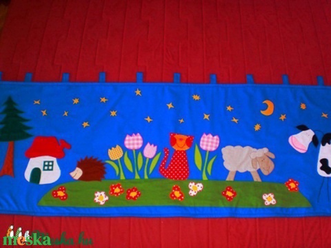 RENDELHETŐ!!!Sajátmesés királykék falvédő nemcsak Éjszakai Baglyoknak... - baba - mama - babaszoba dekoráció - falvédő gyerekszobába - Meska.hu