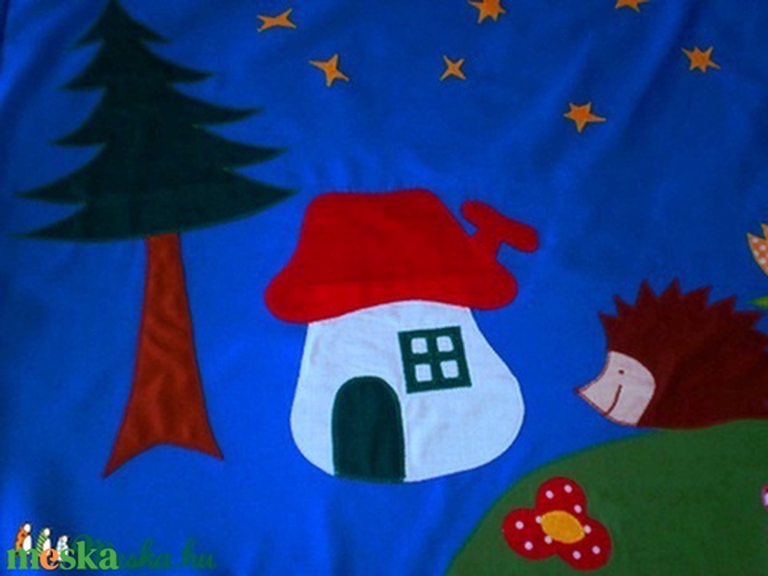 RENDELHETŐ!!!Sajátmesés királykék falvédő nemcsak Éjszakai Baglyoknak... - baba - mama - babaszoba dekoráció - falvédő gyerekszobába - Meska.hu