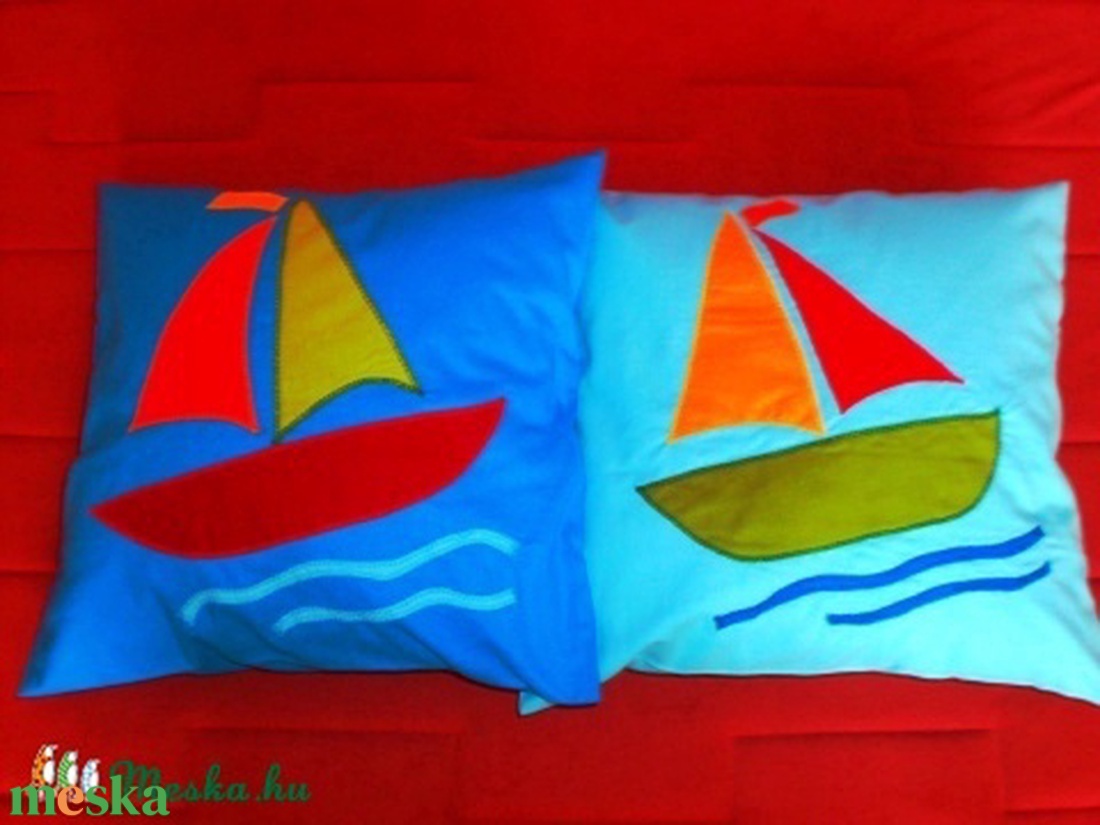 Vitorláshajós párnácskák - baba - mama - babaszoba dekoráció - gyerek díszpárna - Meska.hu