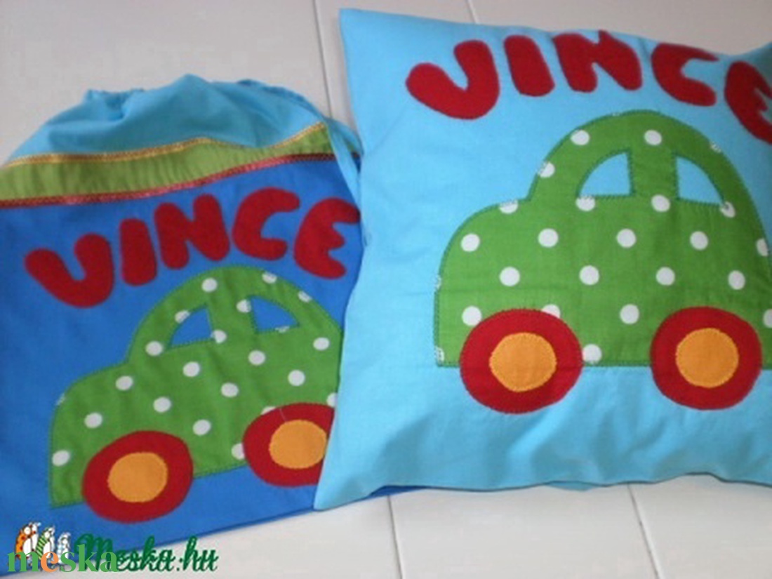 RENDELHETŐ párna és tornazsák szett - játék & sport - ovis felszerelés - ovis tornazsák - Meska.hu