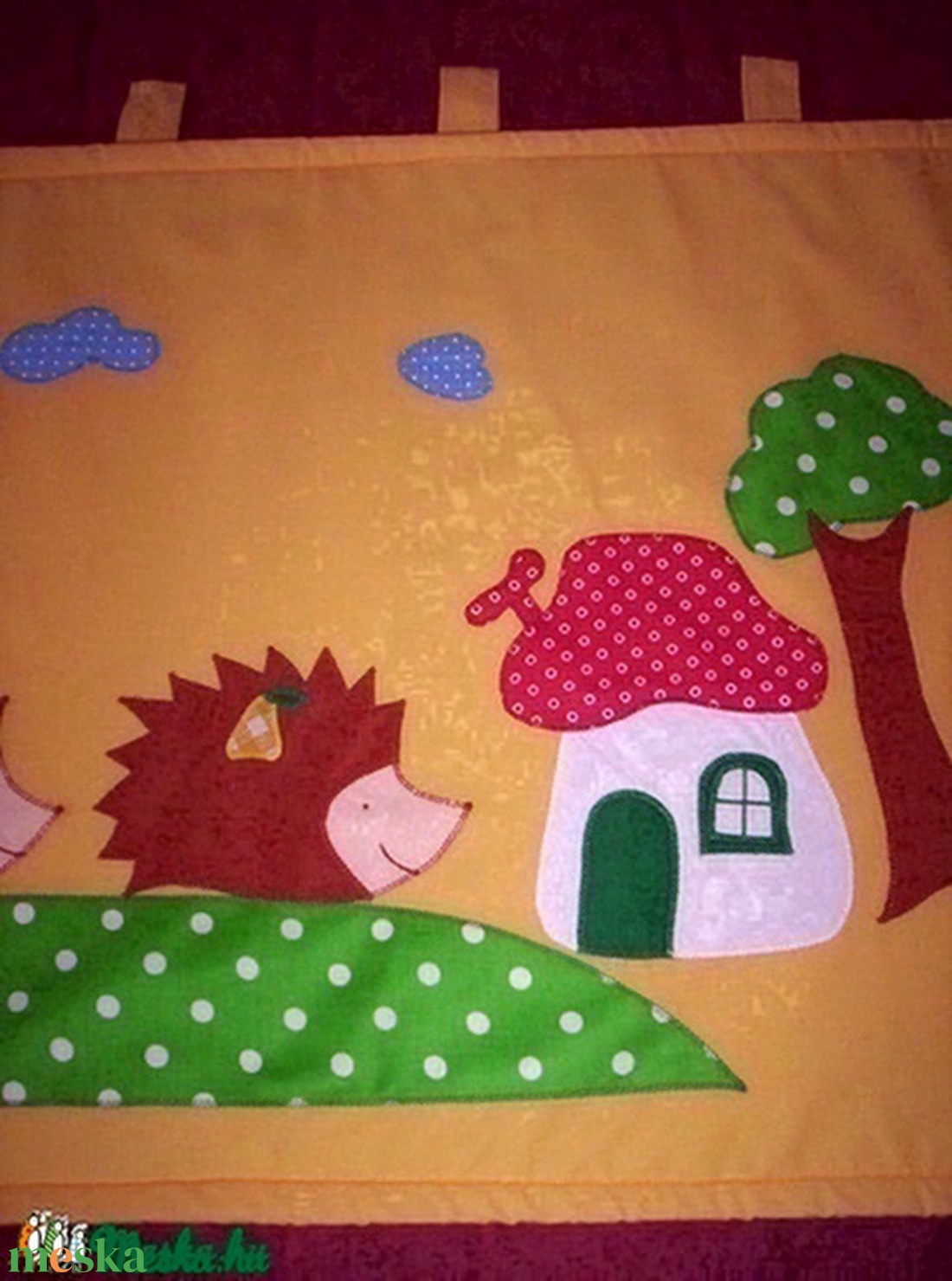  Pisztáciazöld sünis párna  - baba - mama - babaszoba dekoráció - gyerek díszpárna - Meska.hu