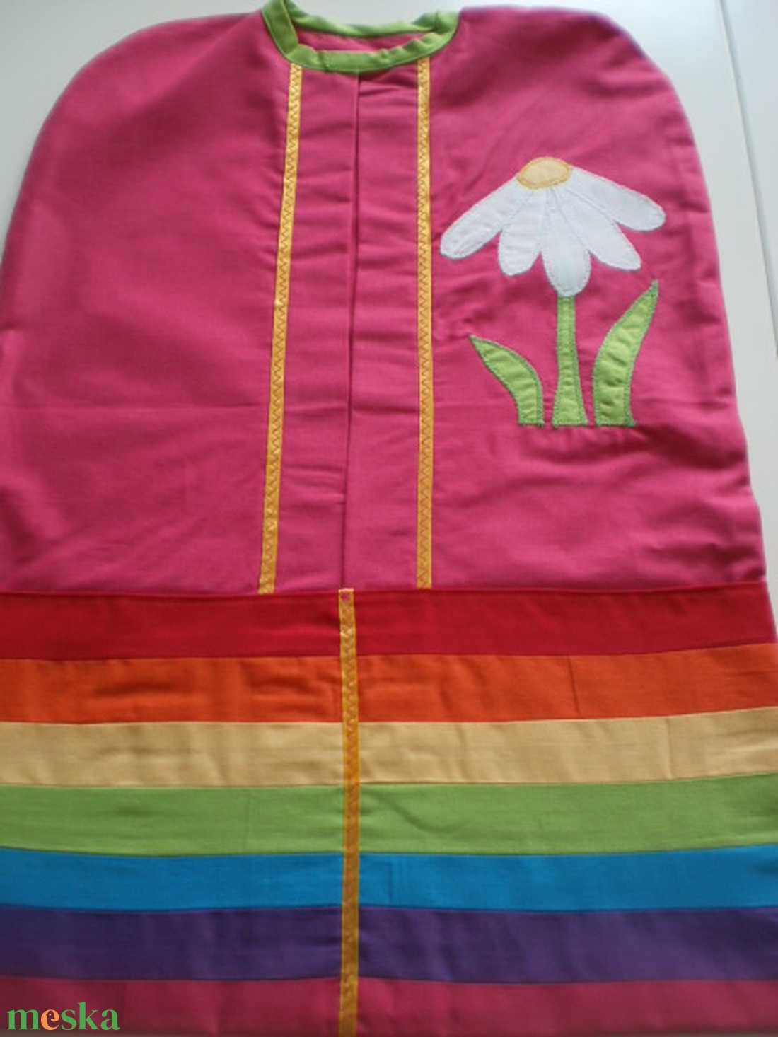 Szivárvány ovizsák és tornazsák margaréta jellel - játék & sport - ovis felszerelés - ovis szett - Meska.hu