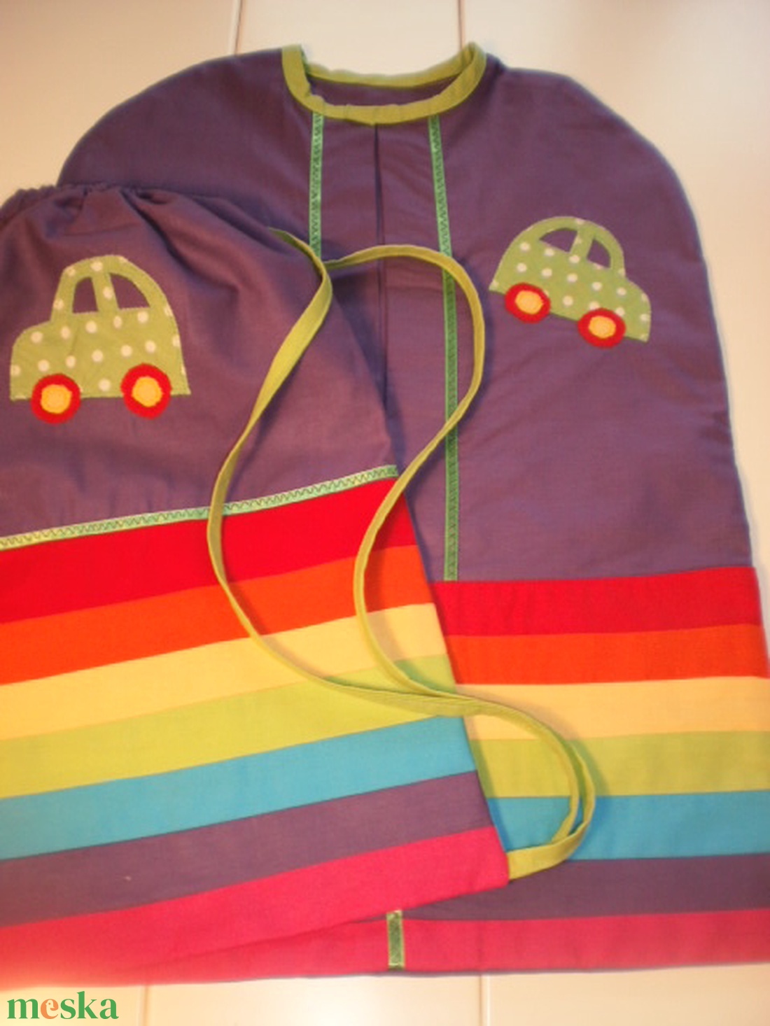 RENDELHETŐ!!! Ikrek hava...Rajzzsebes szivárványos ovizsák-szettek - játék & sport - ovis felszerelés - ovis szett - Meska.hu