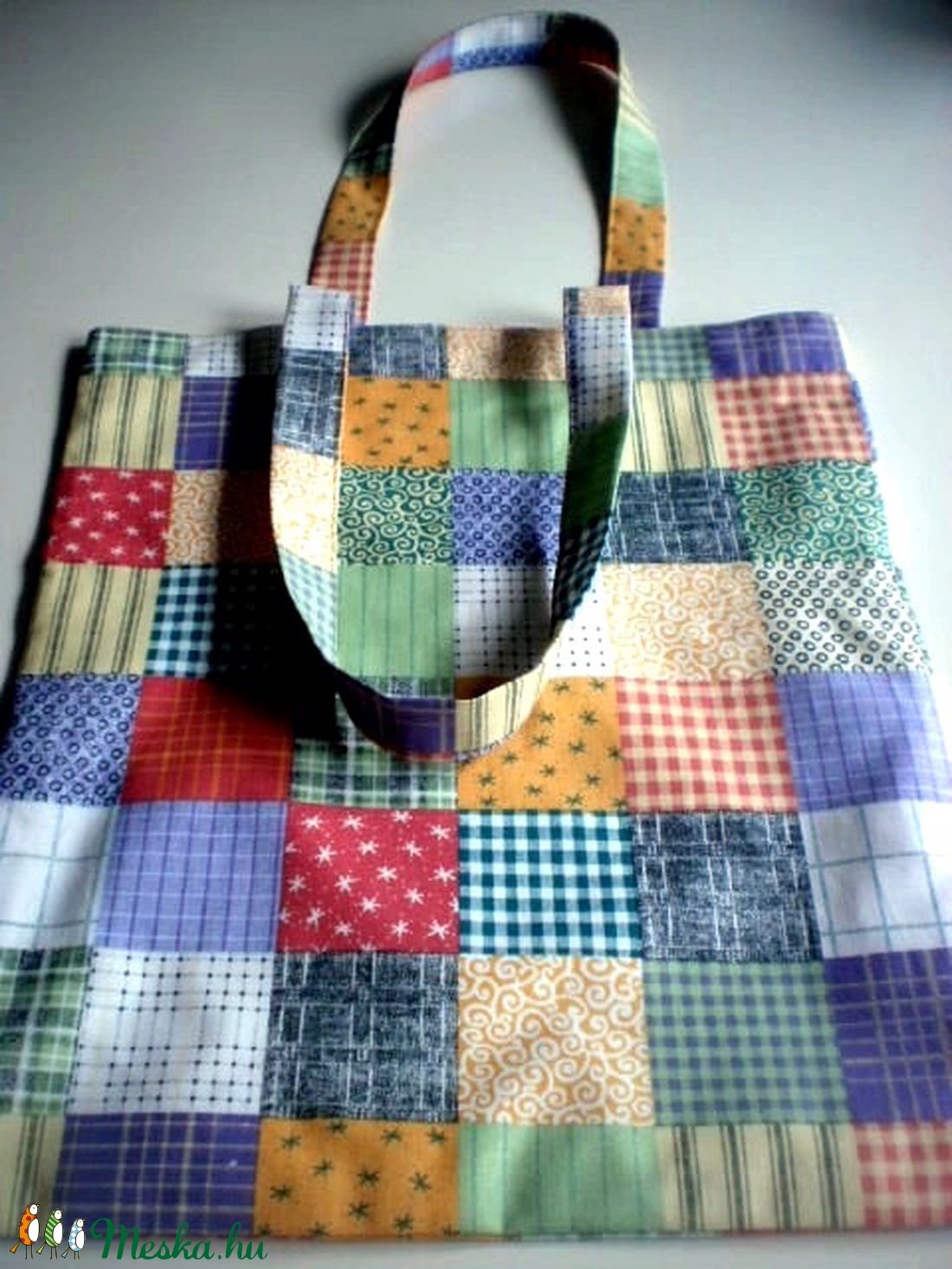 Pasztellben... patchwork mintás pamutvászon szatyor  -  - Meska.hu