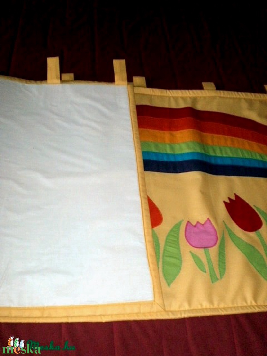 Mostan színes cicákról álmodom. Rendelhető árga szivárványos cicás falvédők  - baba - mama - babaszoba-dekoráció - falvédő gyerekszobába - Meska.hu