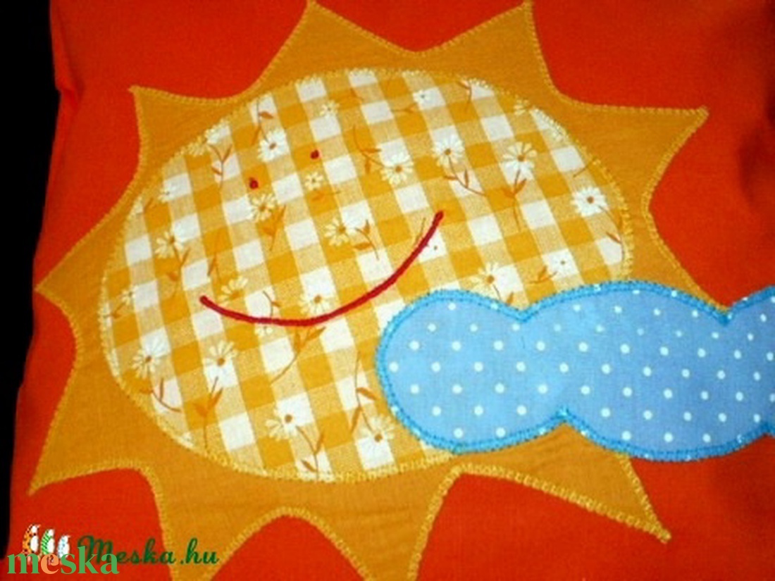 Fényes Nap párna - baba - mama - babaszoba dekoráció - gyerek díszpárna - Meska.hu