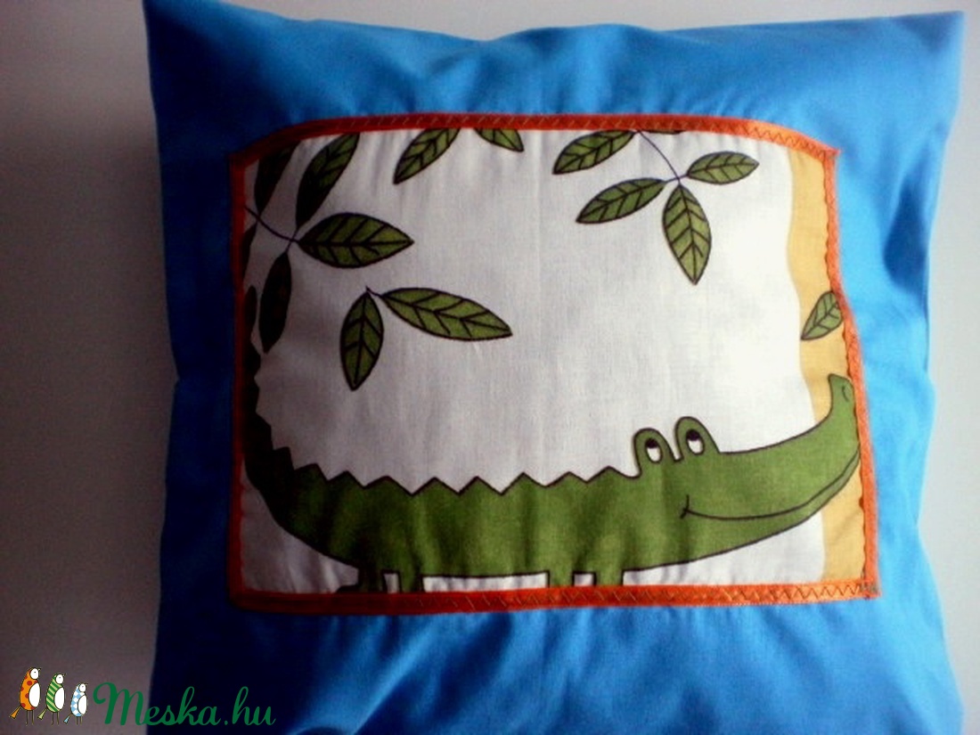  Dzsungelmánia...Türkizkék krokodilos párna -  - Meska.hu