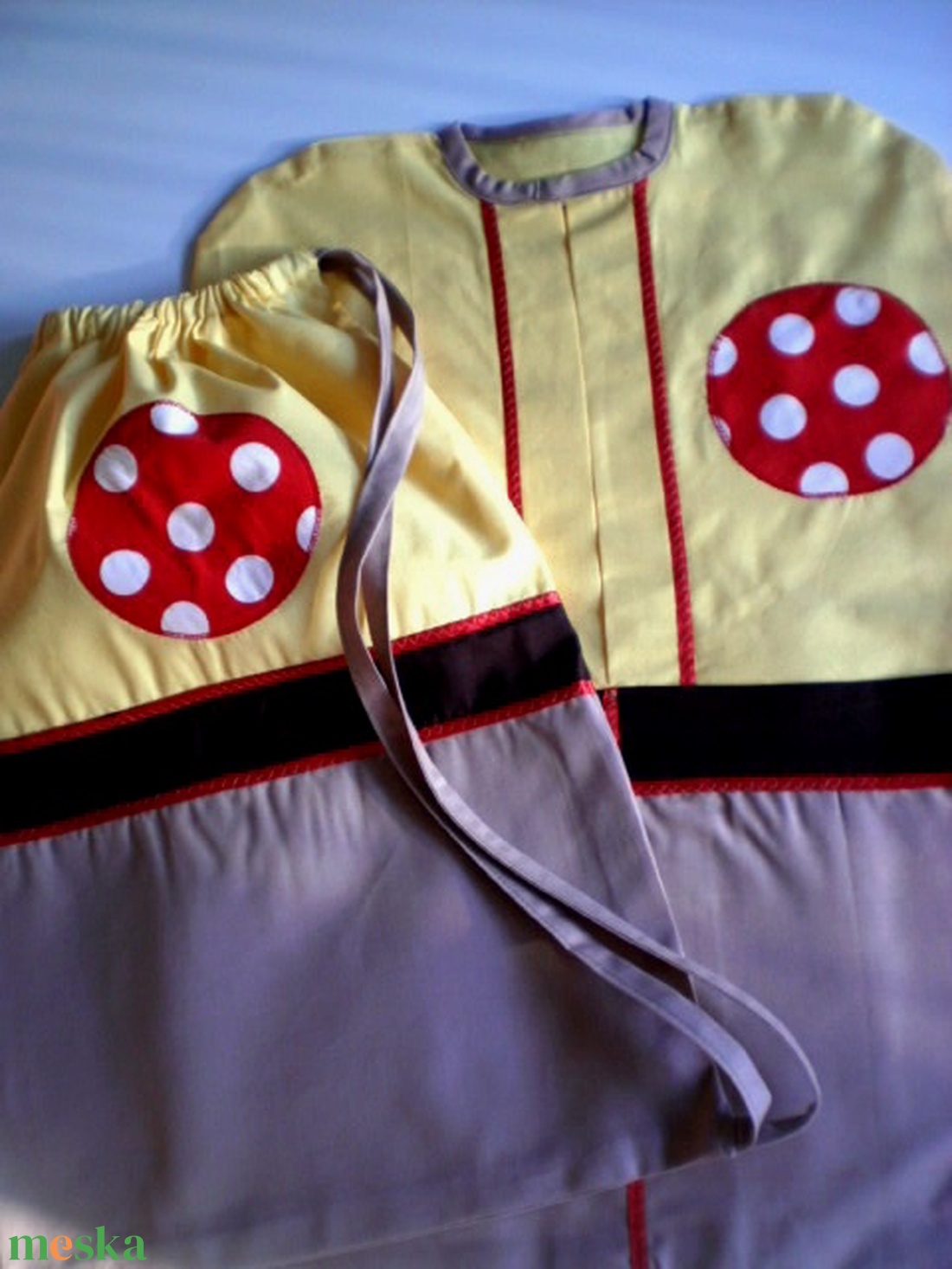  Pöttyös labdás oviszsák- tornazsák szett - játék & sport - ovis felszerelés - ovis szett - Meska.hu