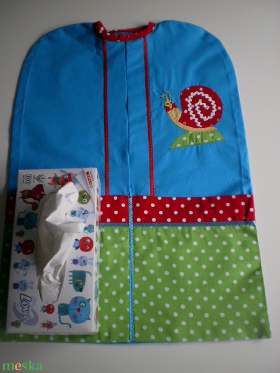 Pisztácia - királykék - türkiz ovizsák szett csiga-biga jellel - játék & sport - ovis felszerelés - ovis szett - Meska.hu