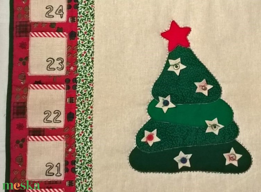 Fenyős adventi naptár - karácsony - adventi díszek - adventi naptár - Meska.hu