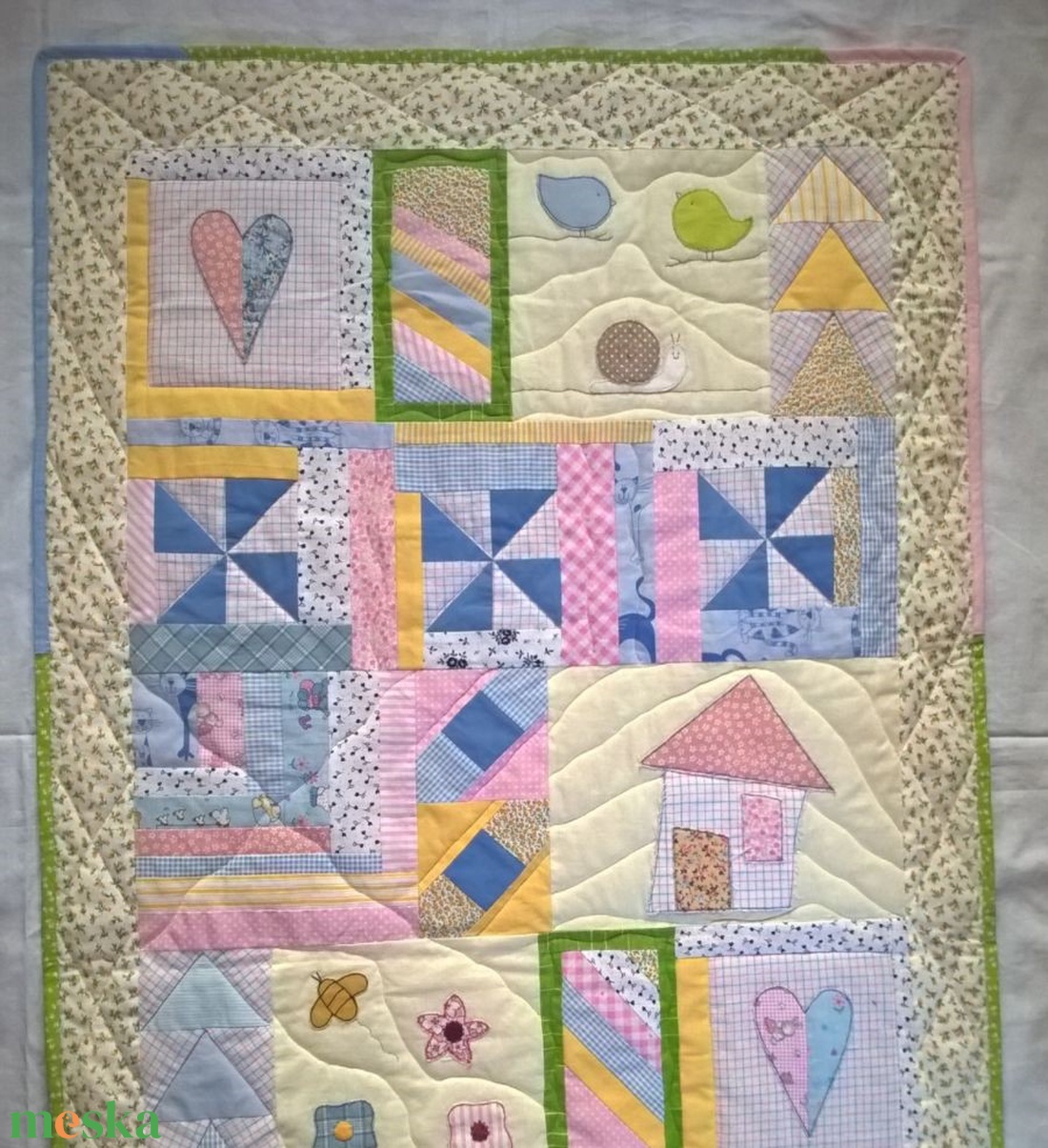 Világos színek gyerektakaró - otthon & életmód - babaszoba, gyerekszoba - Meska.hu