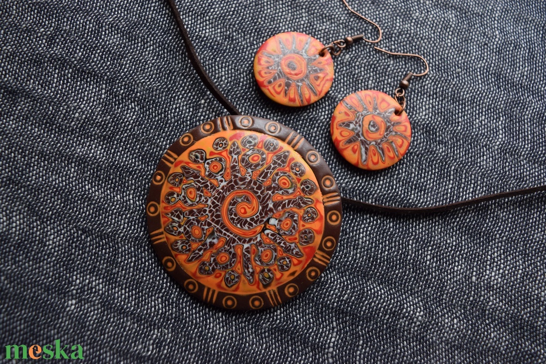 Batik- narancs szett - ékszer - ékszerszett - Meska.hu Batik- narancs szett - ékszer - ékszerszett - Meska.hu