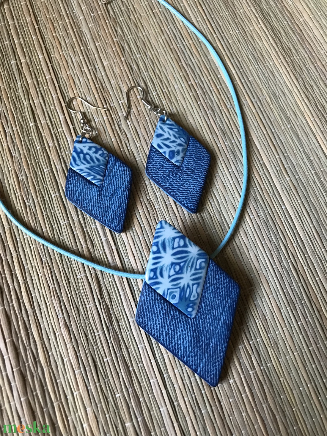 �Denim szett - ékszer - ékszerszett - Meska.hu