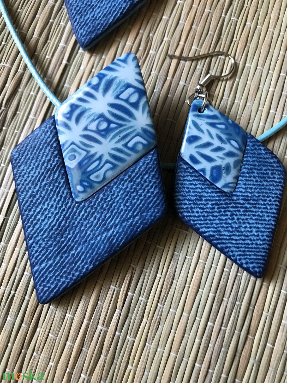 �Denim szett - ékszer - ékszerszett - Meska.hu