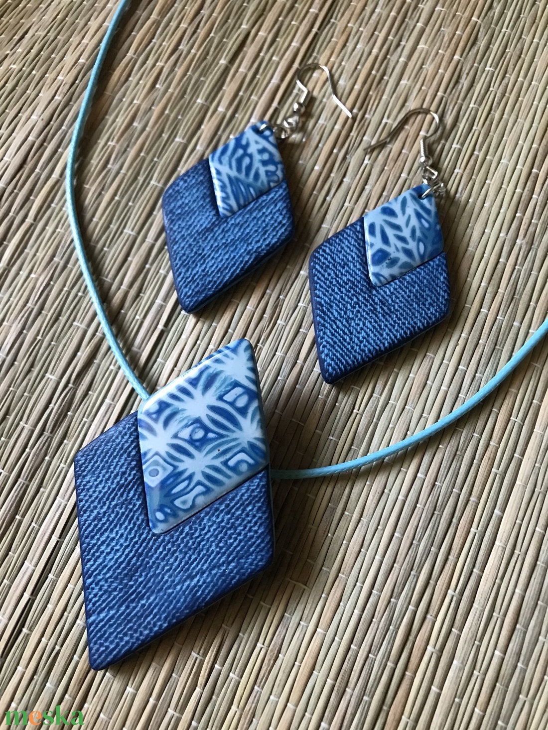 �Denim szett - ékszer - ékszerszett - Meska.hu